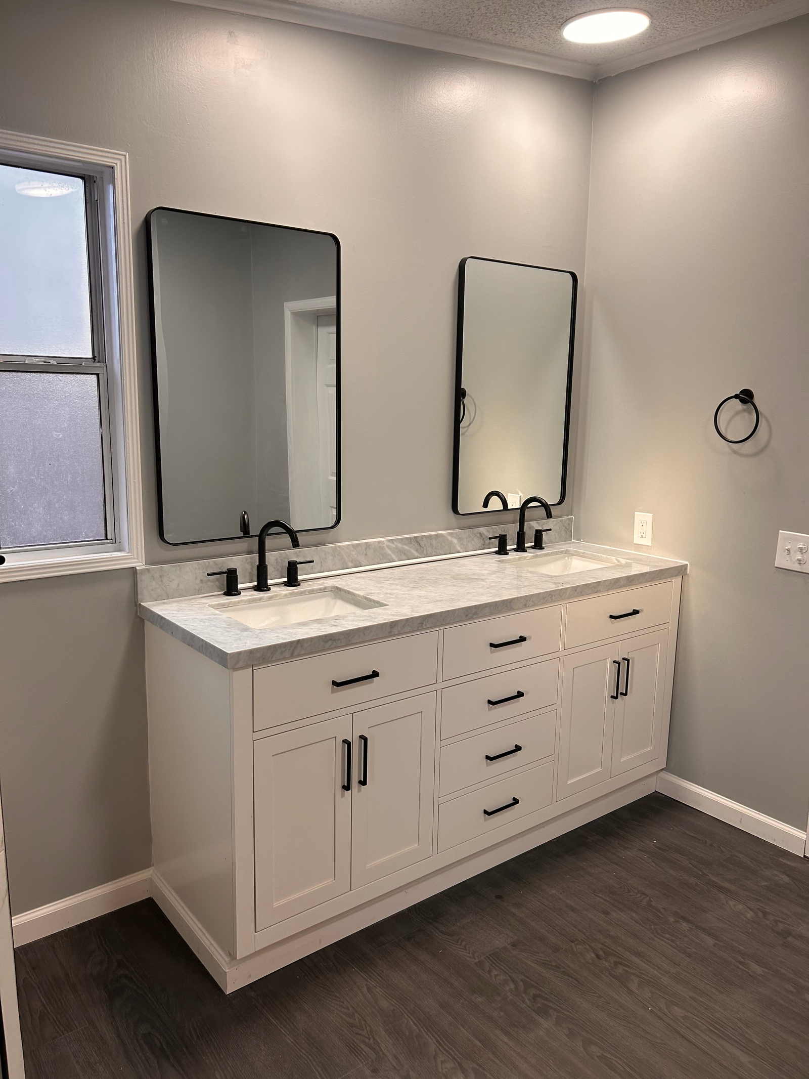 Walk-in shower remodel completed by Burch Contracting in Woodruff, SC