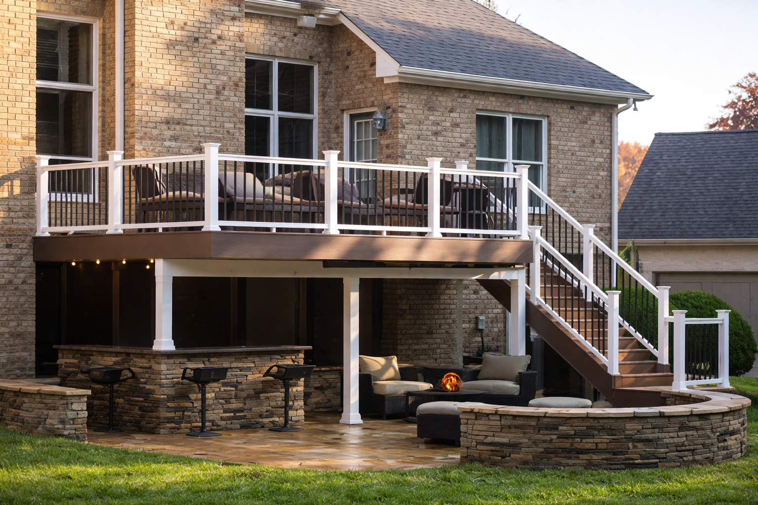 Custom deck built by Burch Contracting in Greenville, SC